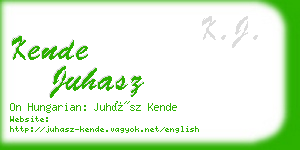 kende juhasz business card